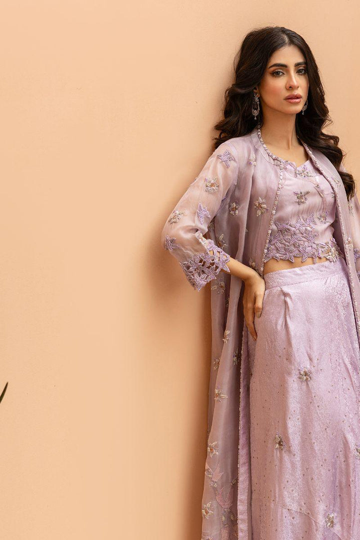 Khayal by Shaista Hasan - Lilac Luxe - Organza & Silk Jamawar