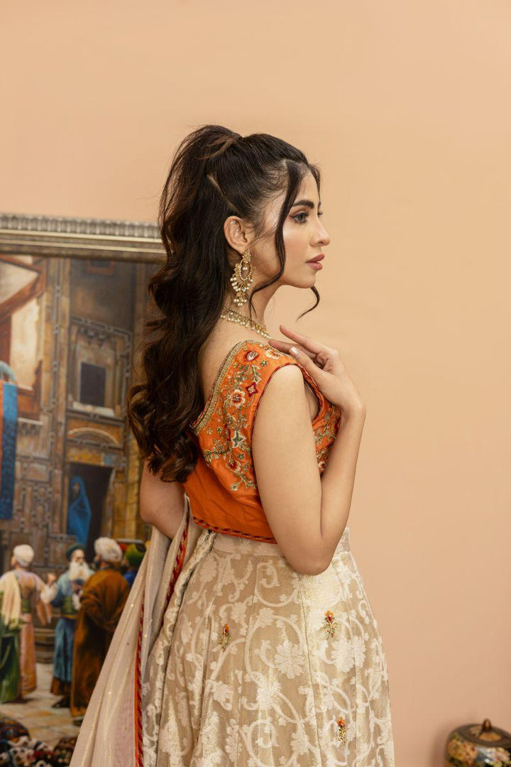 Khayal by Shaista Hasan - Sunrise Blossom - Raw Silk & Organza - 3 Piece