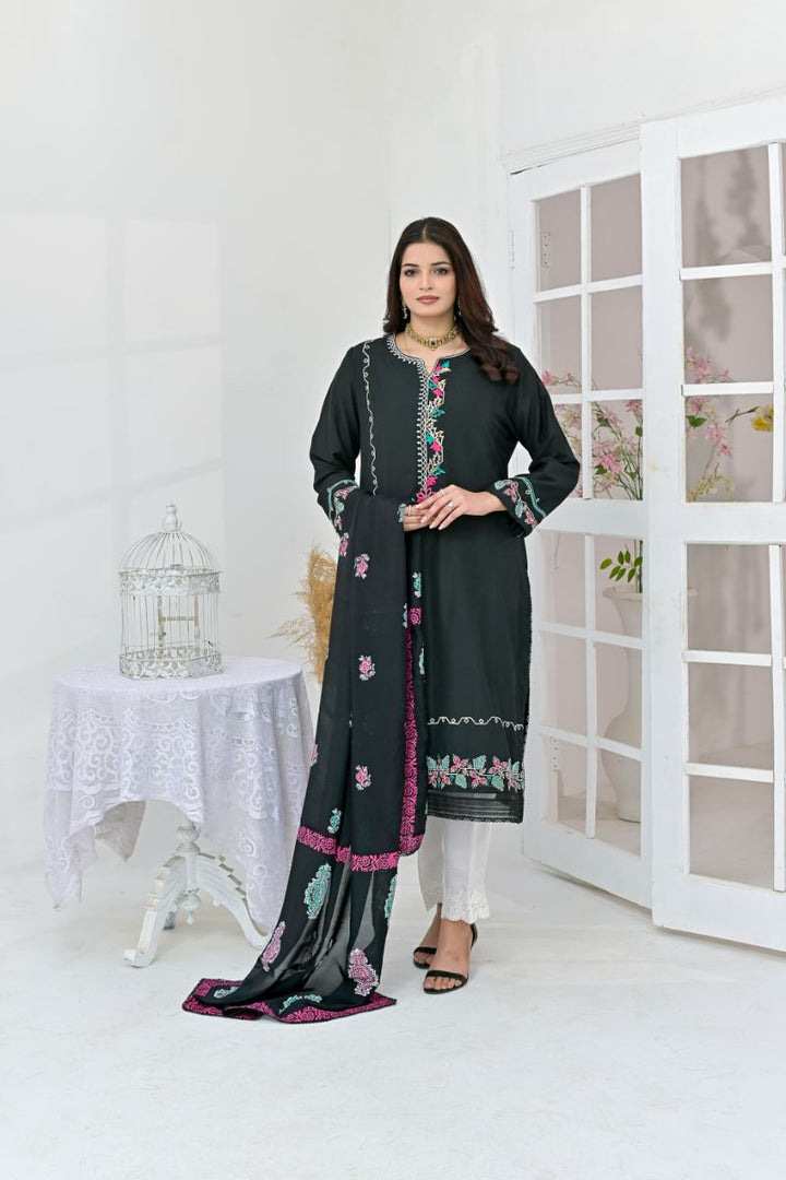 Rubys Couture - marvi - Khaadi Silk & Raw Silk - 3 Piece