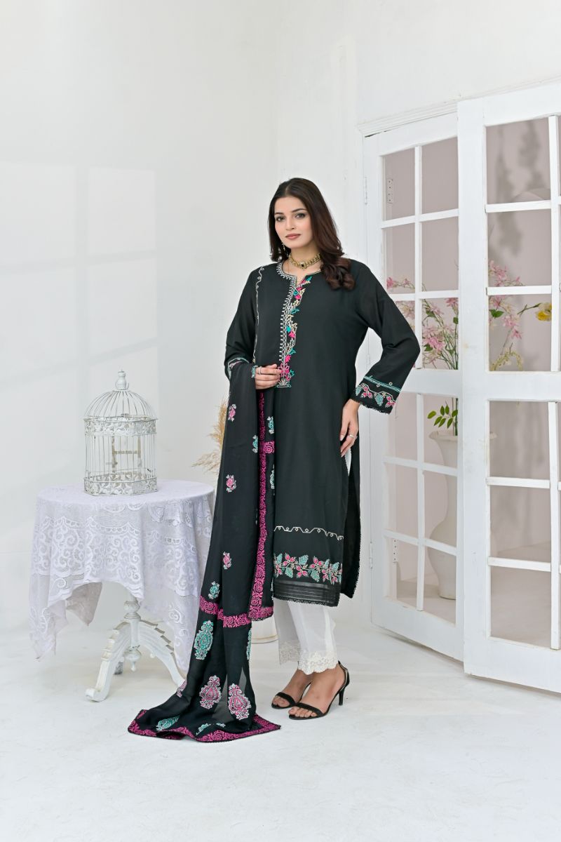 Rubys Couture - marvi - Khaadi Silk & Raw Silk - 3 Piece