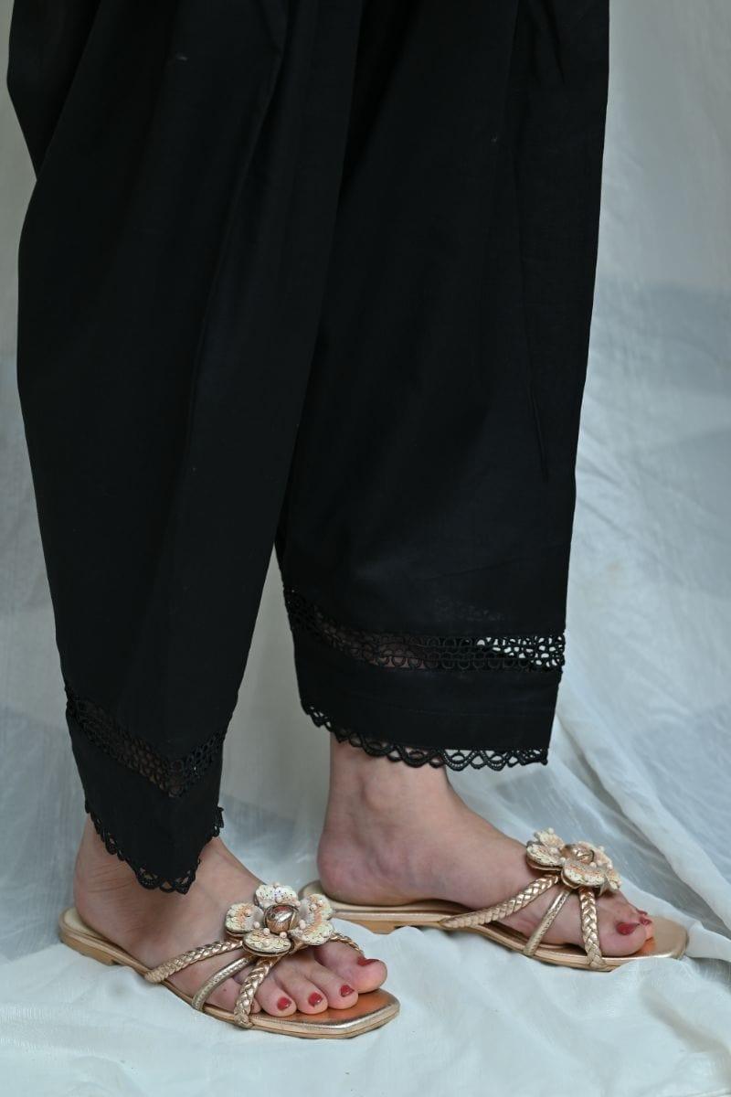 Mom's Black Pants with Matching Lace - MFL-104 - Studio by TCS