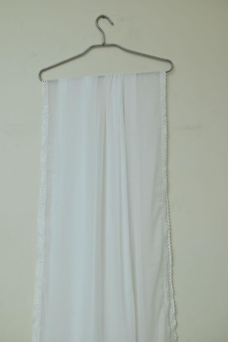 Mom's White Dupatta - MFL-106 - Studio by TCS