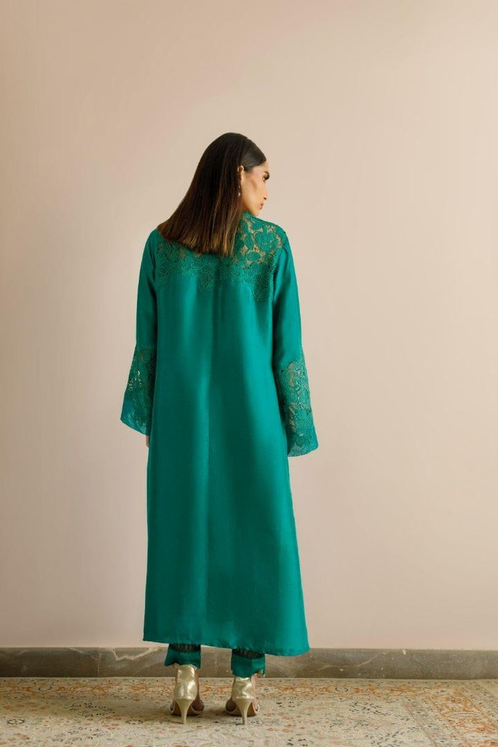 Deepak Perwani - Kut266 - Luxe Green - Raw Silk - 2 Piece - Studio by TCS