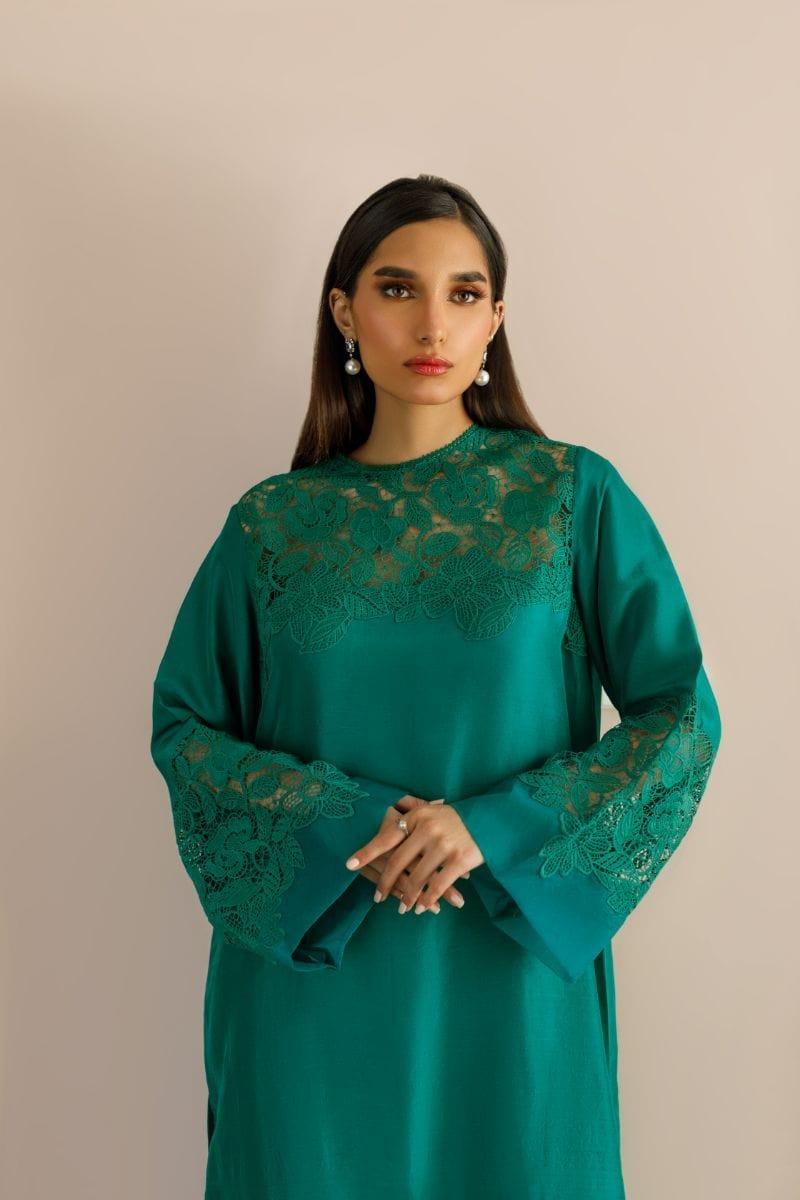 Deepak Perwani - Kut266 - Luxe Green - Raw Silk - 2 Piece - Studio by TCS