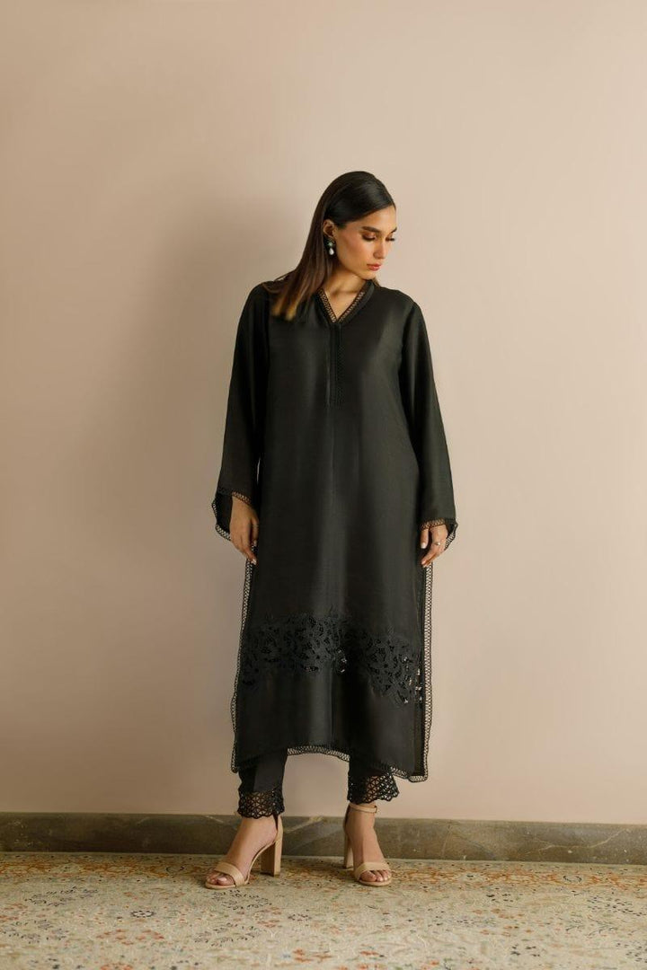 Deepak Perwani - Kut265 - Black - Raw Silk - 2 Piece - Studio by TCS