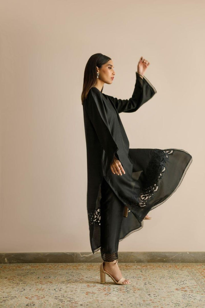 Deepak Perwani - Kut265 - Black - Raw Silk - 2 Piece - Studio by TCS