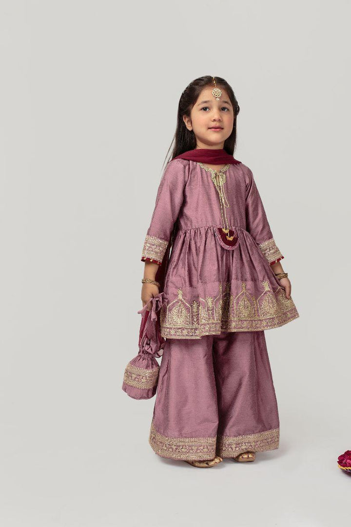 Cheeco Chic - MMPEID24 - Cotton Silk - Mauve & Maroon - 3 Piece