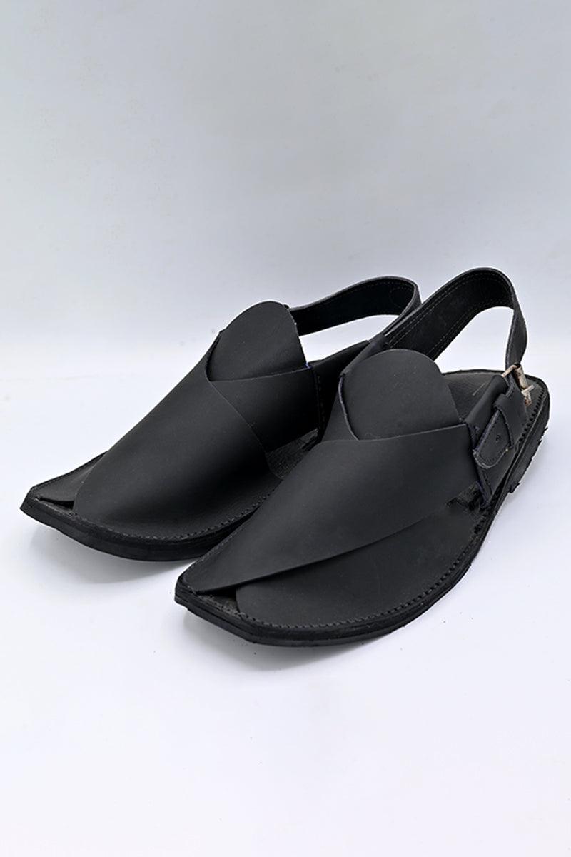 AlifYay Men Peshawri Chappal Black AY MPC03