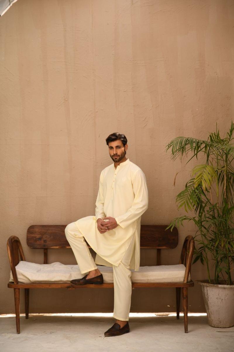 TKMANN - Peach Eastern Suit - Kurta & Pajama - Silk Cotton - 2 Piece - Studio by TCS