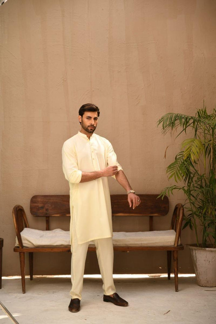 TKMANN - Peach Eastern Suit - Kurta & Pajama - Silk Cotton - 2 Piece - Studio by TCS