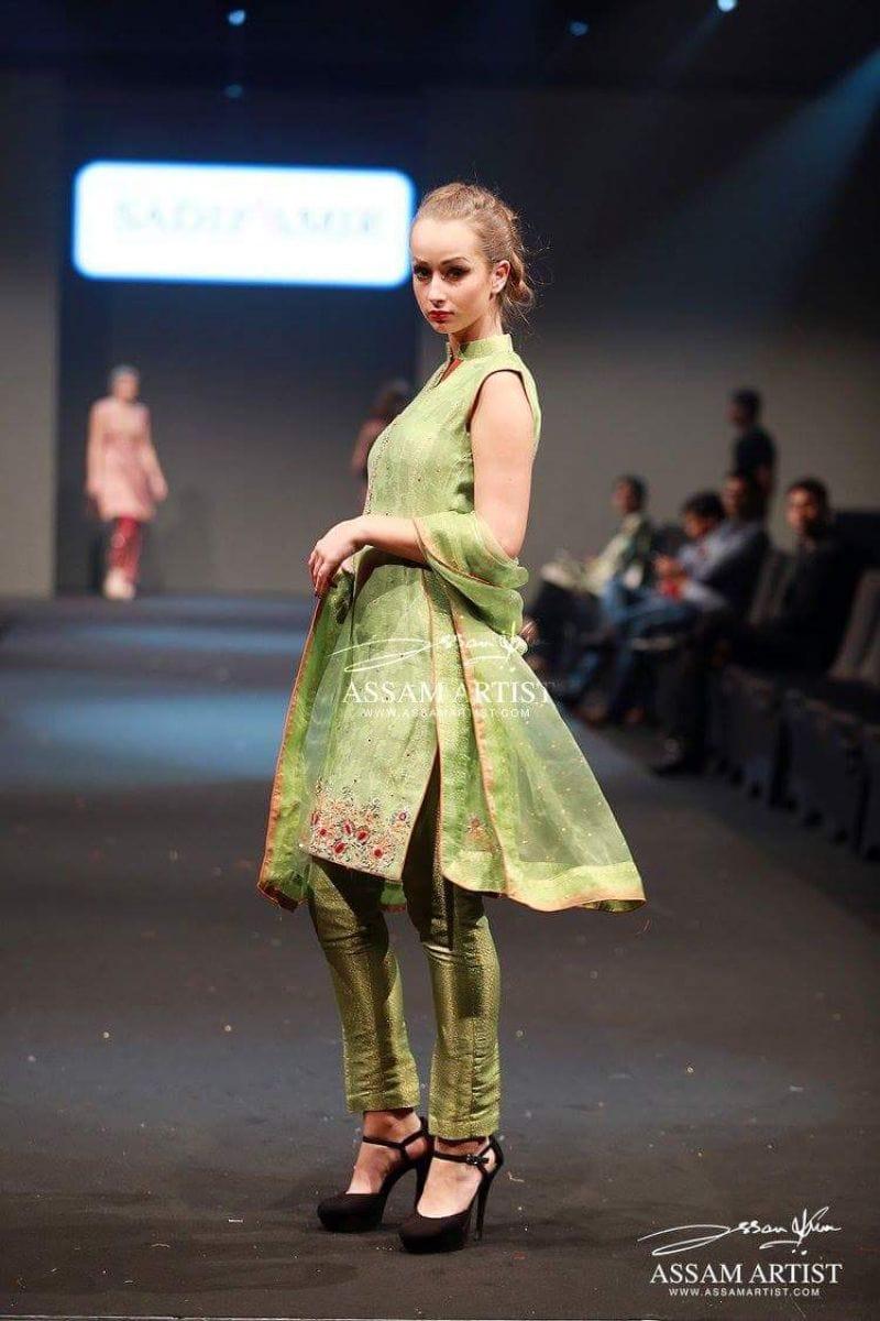 Sadia Aamir - Macaw - Lime Green - Jamawar - 3 Piece - Studio by TCS