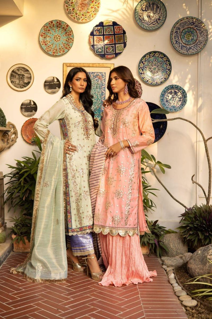 Shehrnaz - SHK-1232 - Myra - B - Mint - Khaadi Silk - 3 Piece - Studio by TCS