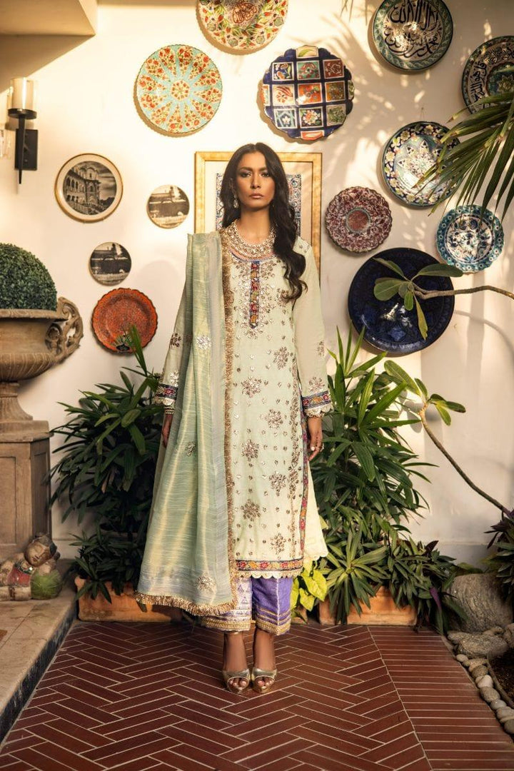 Shehrnaz - SHK-1232 - Myra - B - Mint - Khaadi Silk - 3 Piece - Studio by TCS