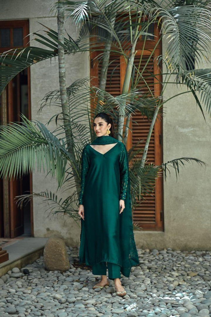 Pinktree - Palm Passion - Emerald Green - Silk - 3 Piece