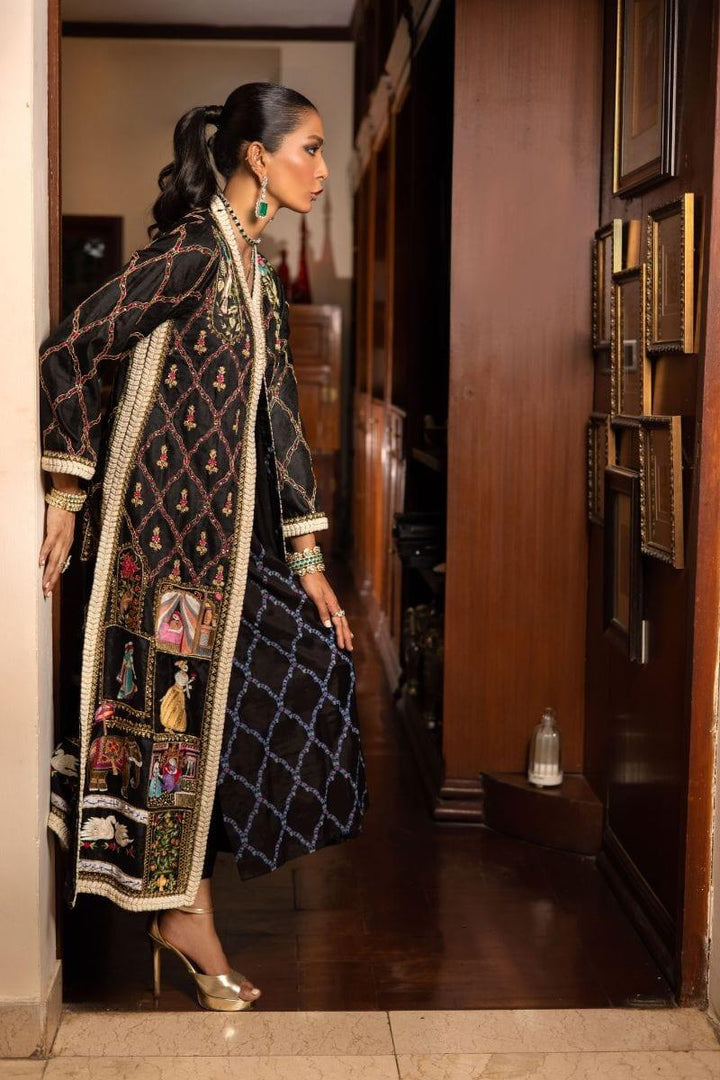 Shehrnaz - SHK-1224 - Nafeesa - Black - Katan & Cotton Silk - 2 Piece - Studio by TCS