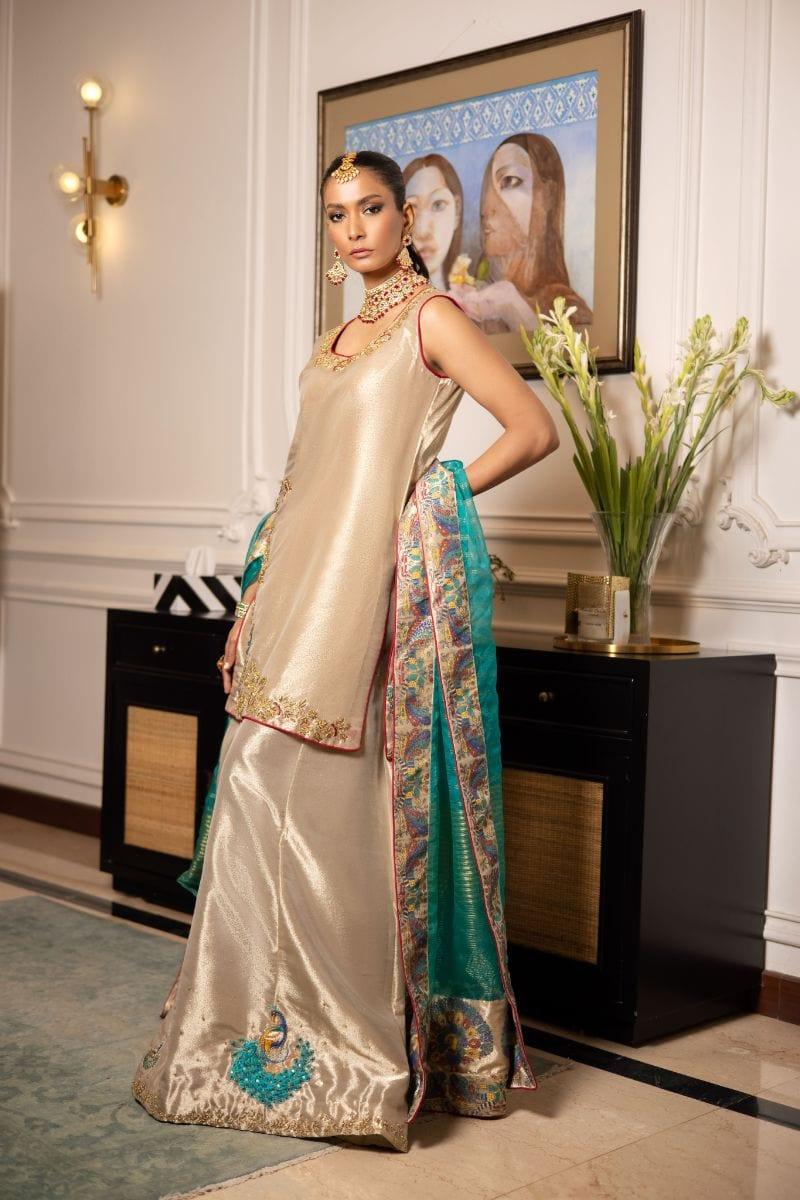 Shehrnaz - SHK-1212 - Nargis - Gold - Gold Masoori - 3 Piece - Studio by TCS