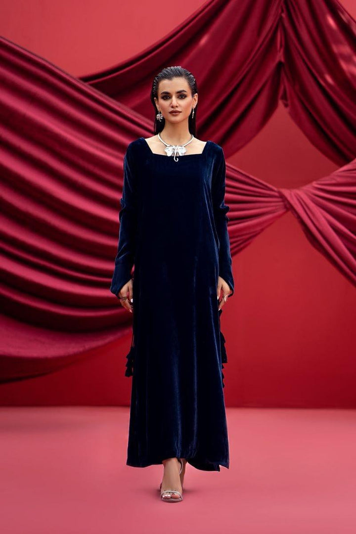 Fozia Khalid - Noura - Navy Blue - Velvet - 2 Piece - Studio by TCS