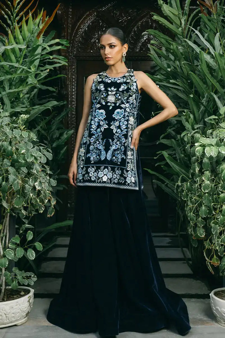 Sania Maskatiya - Noa - Velvet - midnight blue - Shirt & Dhaka Pajama - 2 Piece