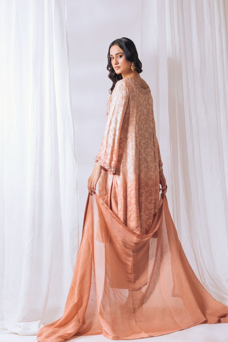 Khayal by Shaista Hasan - Ombre Luxe - Self Silk Net - 3 Piece