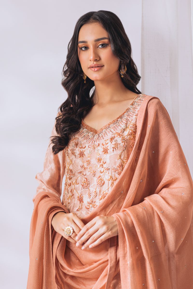 Khayal by Shaista Hasan - Ombre Luxe - Self Silk Net - 3 Piece