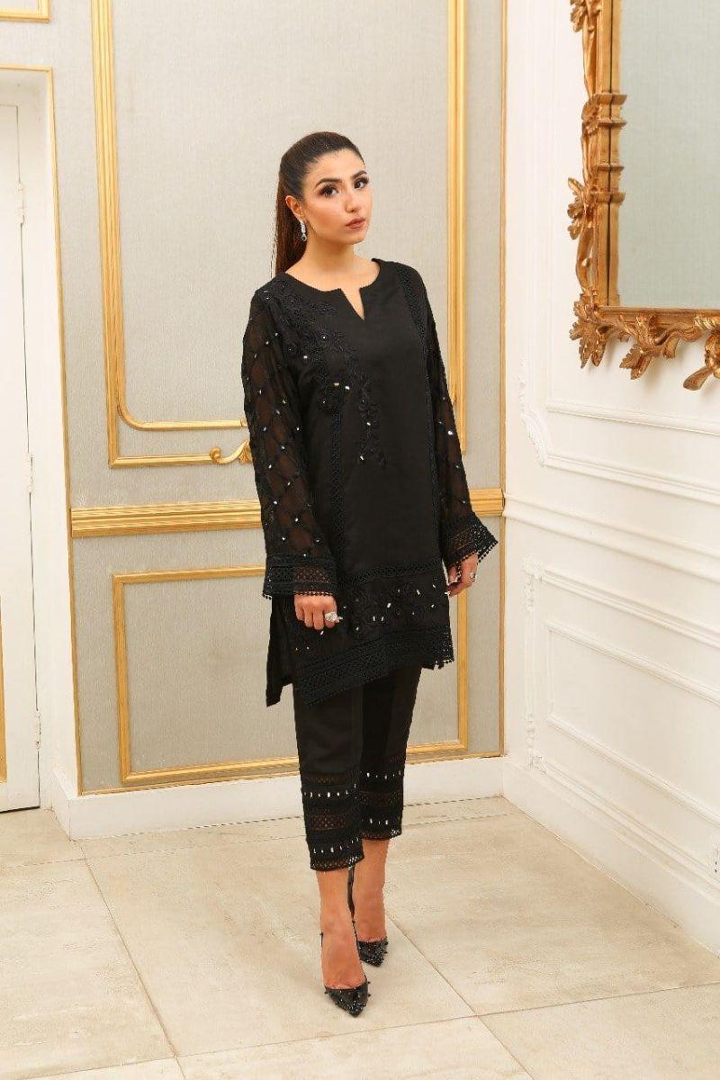 Maheen Trends - Black - 2 Piece - Cotton Net - Studio by TCS