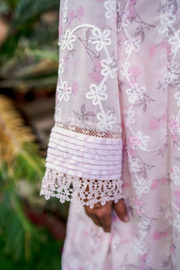 Khayal by Shaista Hasan - Blush Bloom - Swiss Lawn - 3 Piece