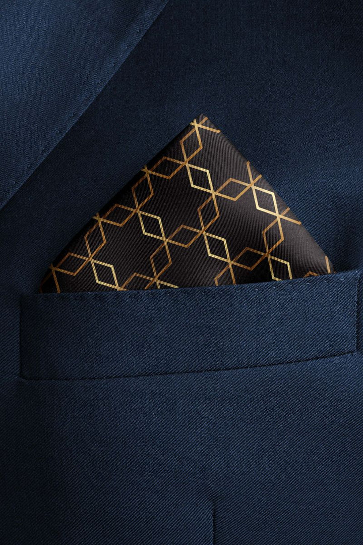 Black Wolf - BURBERRY CHOCOLATE SILK POCKET SQUARE - BLACK - SILK - 1 Piece