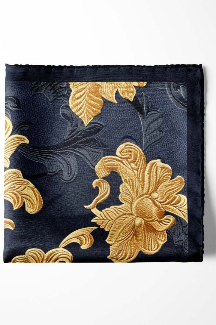 Black Wolf - GENERATIVE SILK POCKET SQUARE - BLACK - SILK - 1 Piece