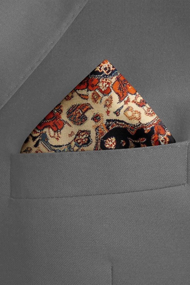 Black Wolf - MAHINDRA SILK POCKET SQUARE - BLACK - SILK - 1 Piece