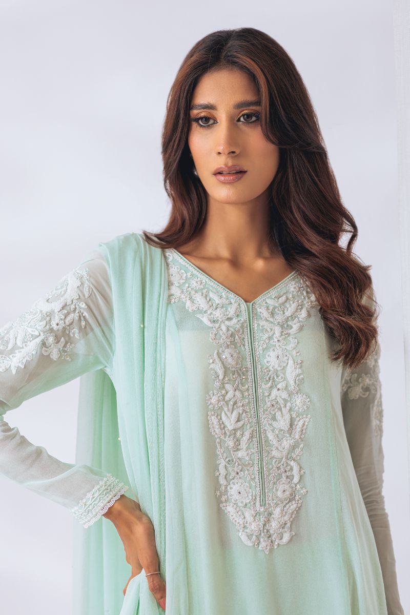 Khayal by Shaista Hasan - Pastel dream - Pure Georgette - 3 Piece