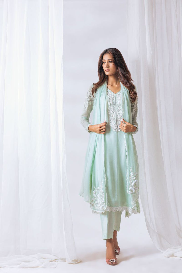 Khayal by Shaista Hasan - Pastel dream - Pure Georgette - 3 Piece