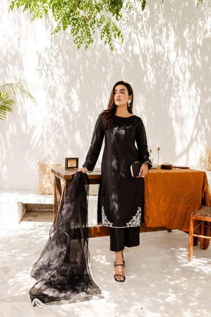 Allure by IH - RUMI - Black - Silk & Organza - 3 Piece