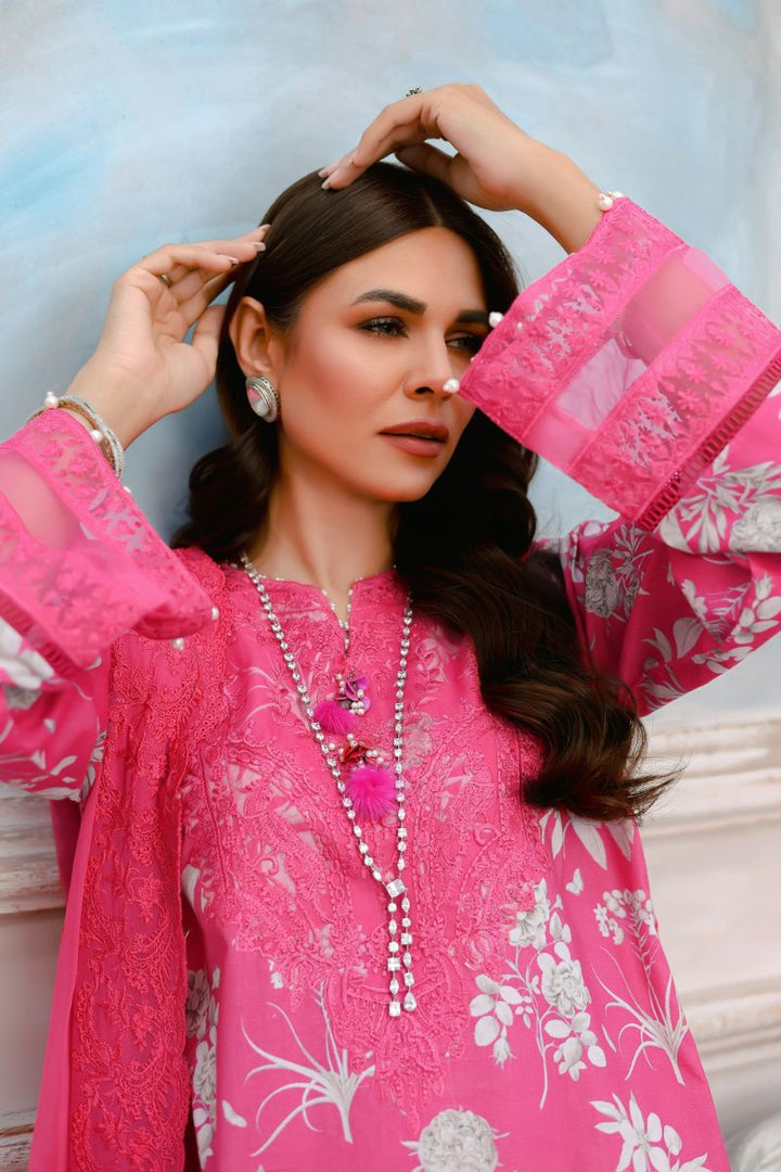 Reema Ahsan - Reha  - Lawn  - Shoking pink  - 3 Piece