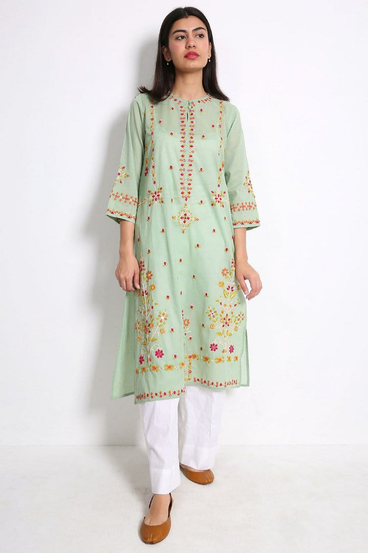 Generation - Sea Green Sarang Kurta - 1 PC