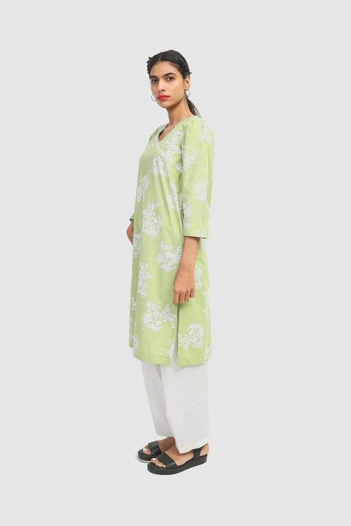 Generation - Sea Green Breeze Puff sleeves Kurta - 1 PC - Studio by TCS