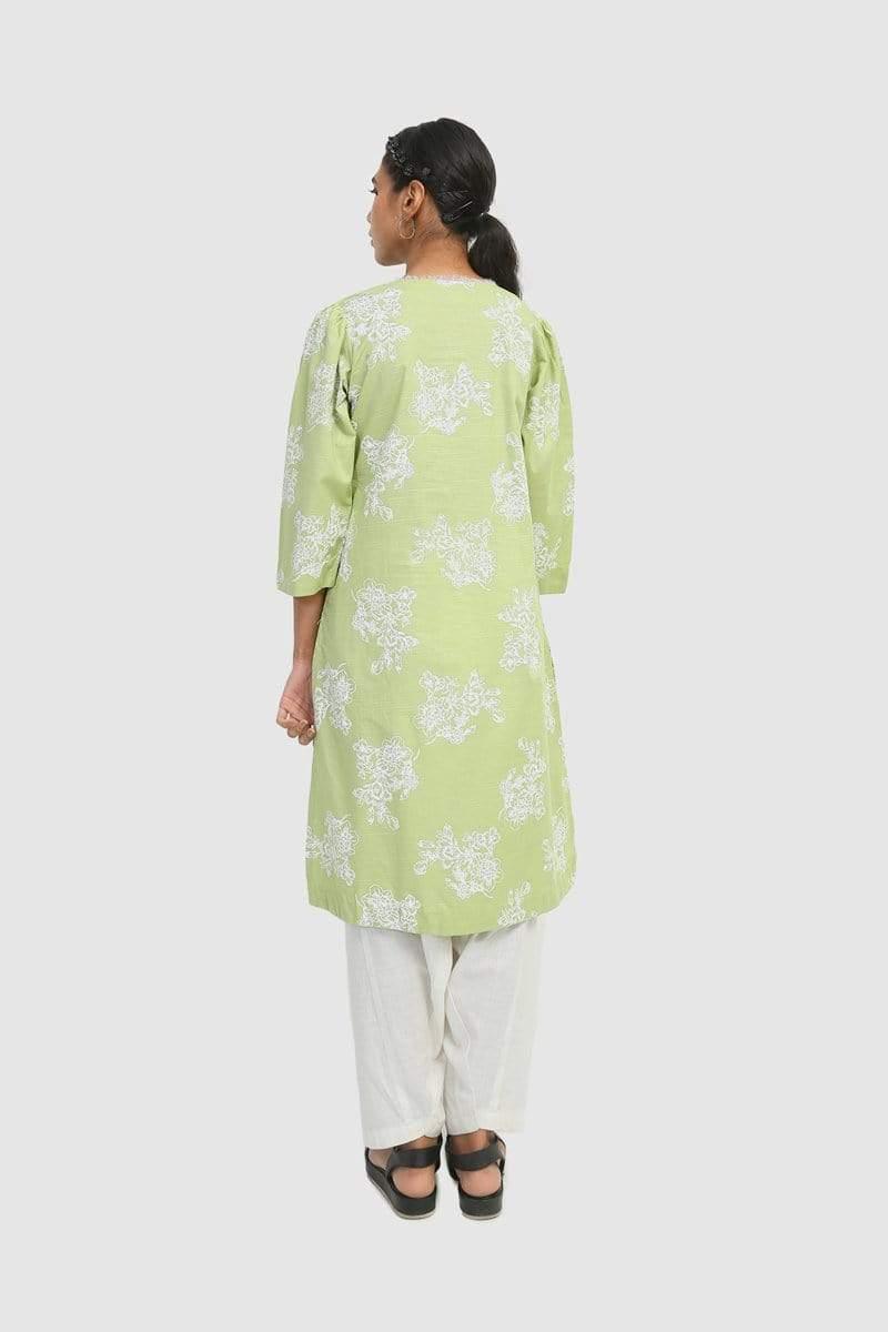 Generation - Sea Green Breeze Puff sleeves Kurta - 1 PC - Studio by TCS