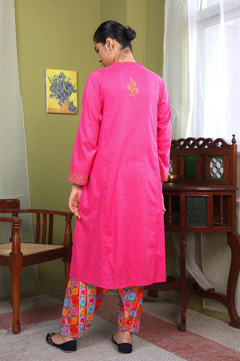 Generation - Rangeen Kurta - Cotton - Pink - 1 Piece