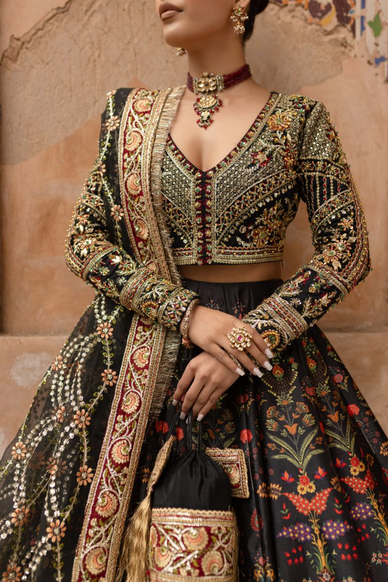 Maria Osama Khan - SHAB E POSH - BLACK & ORGANZA - 3 Piece