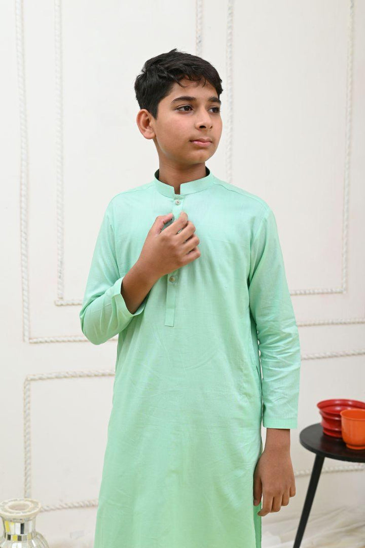 Mom4Little - Sea Green - kurta & pajama - Cotton - 2 Piece - M4L-11