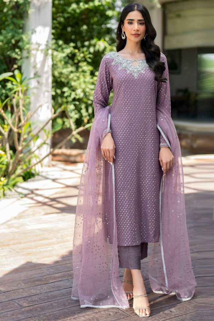 Natasha Kamal - Sangria - mauve - Georgette lined with crepe de chin - 3 Piece