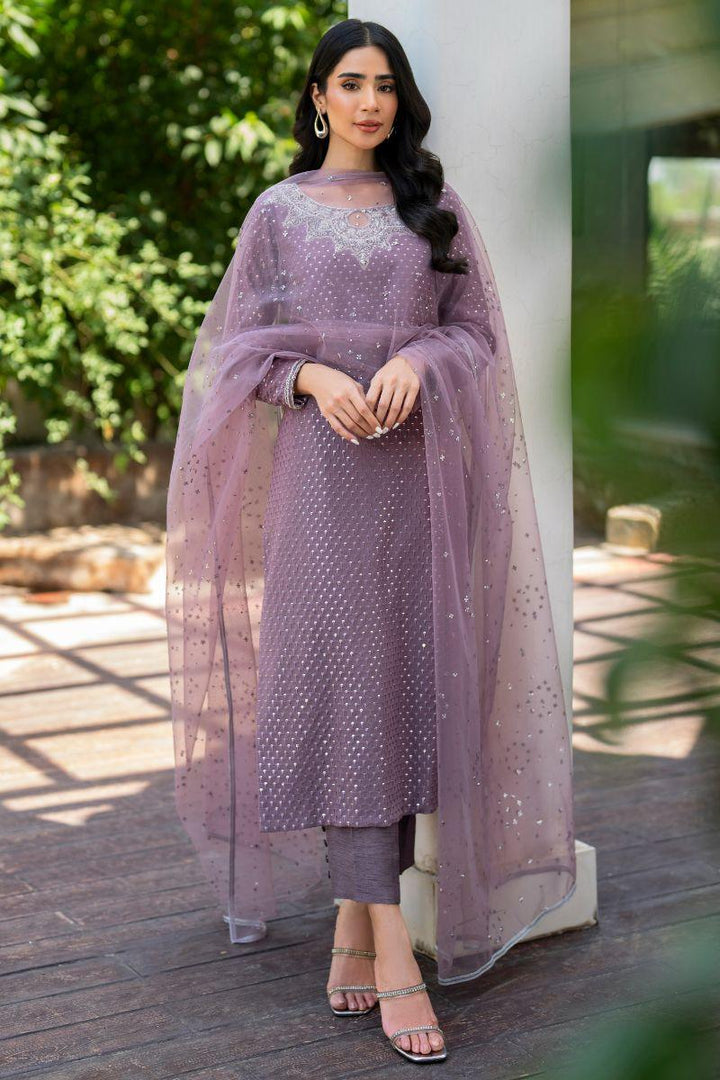 Natasha Kamal - Sangria - mauve - Georgette lined with crepe de chin - 3 Piece