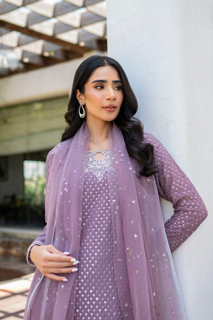 Natasha Kamal - Sangria - mauve - Georgette lined with crepe de chin - 3 Piece