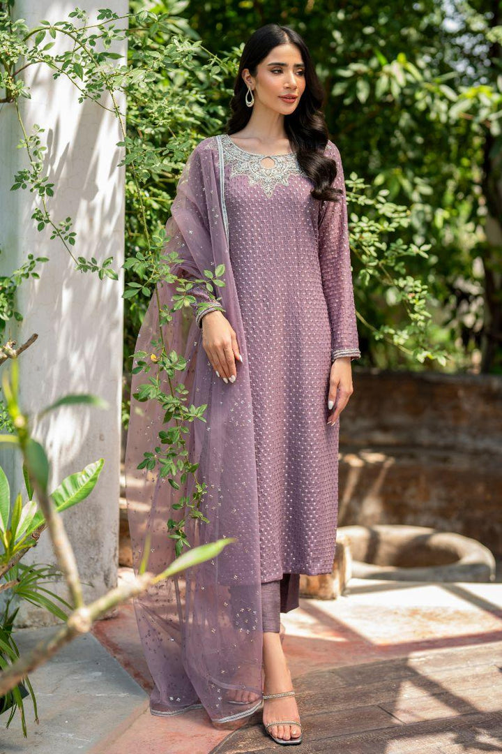 Natasha Kamal - Sangria - mauve - Georgette lined with crepe de chin - 3 Piece