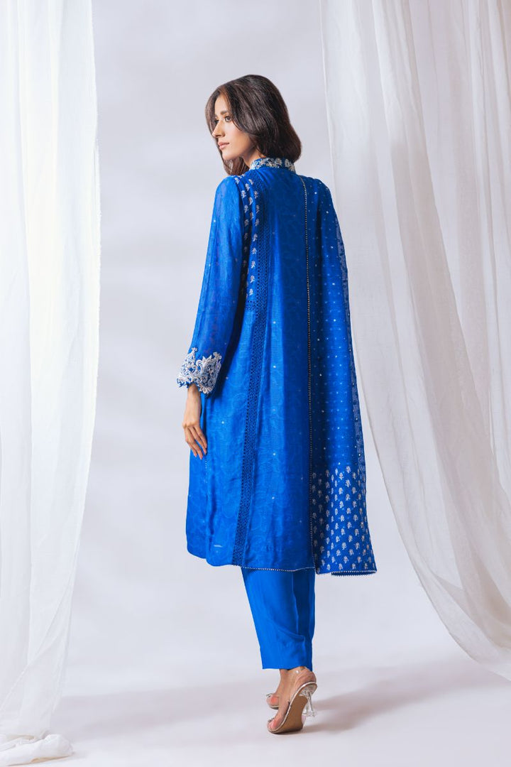 Khayal by Shaista Hasan - Sapphire luxe - Silk Net - 3 Piece