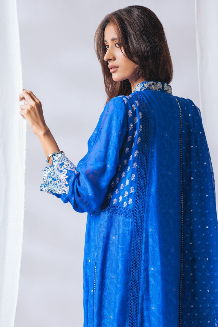 Khayal by Shaista Hasan - Sapphire luxe - Silk Net - 3 Piece