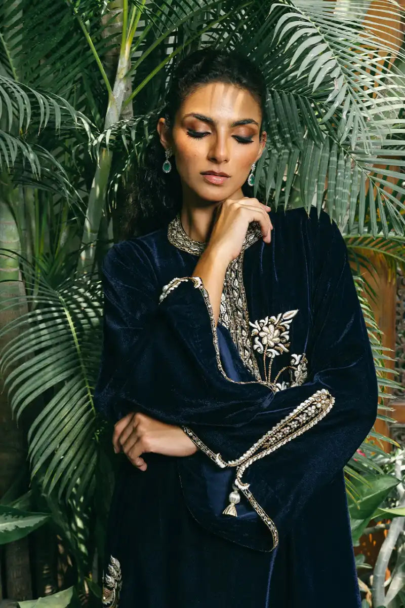 Sania Maskatiya - Setareh - Velvet - midnight blue - Shirt & Culottes - 2 Piece