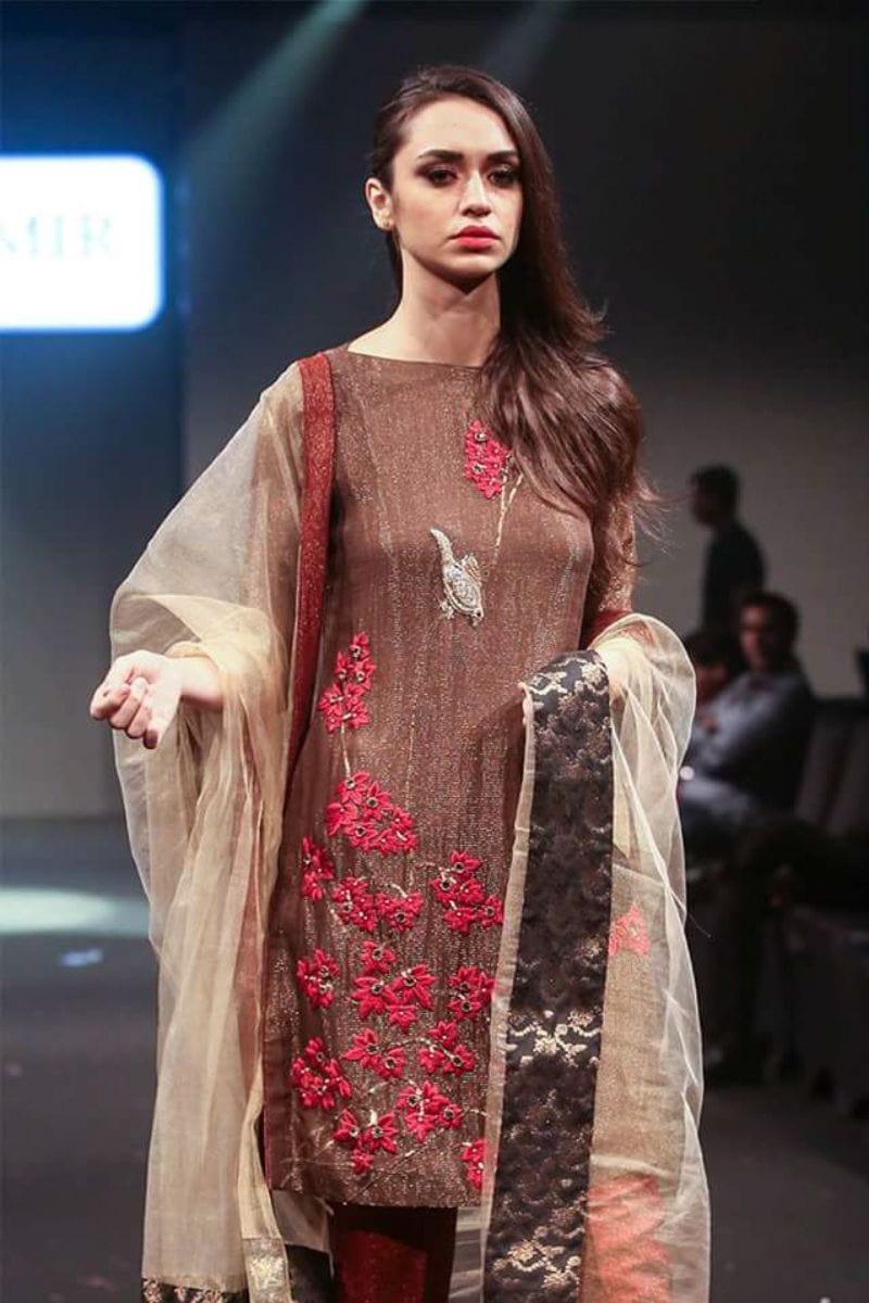 Sadia Aamir - Shimmer - Bronze - Jamawar - 3 Piece - Studio by TCS