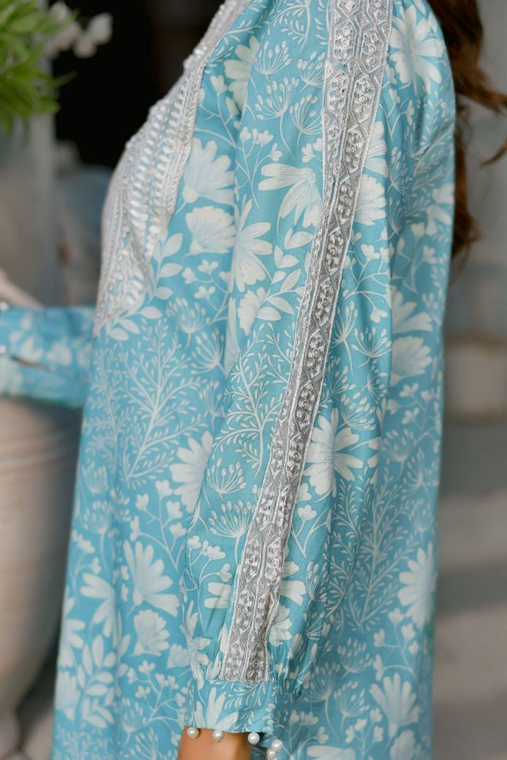 Reema Ahsan - Sibel  - Lawn & Chiffon - Ice blue  - 3 Piece