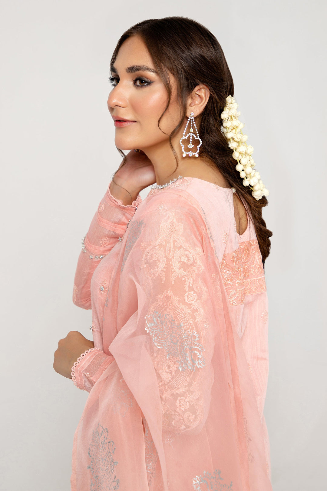 Arif Ashraf - Shaftaloo - Pink - Cotton Silk and Chiffon - 3 Piece