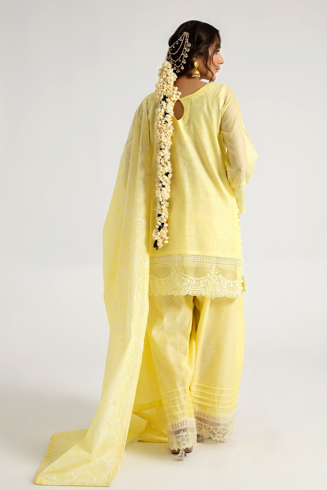 Arif Ashraf - Zard - Yellow - Cotton and Raw Silk - 3 Piece